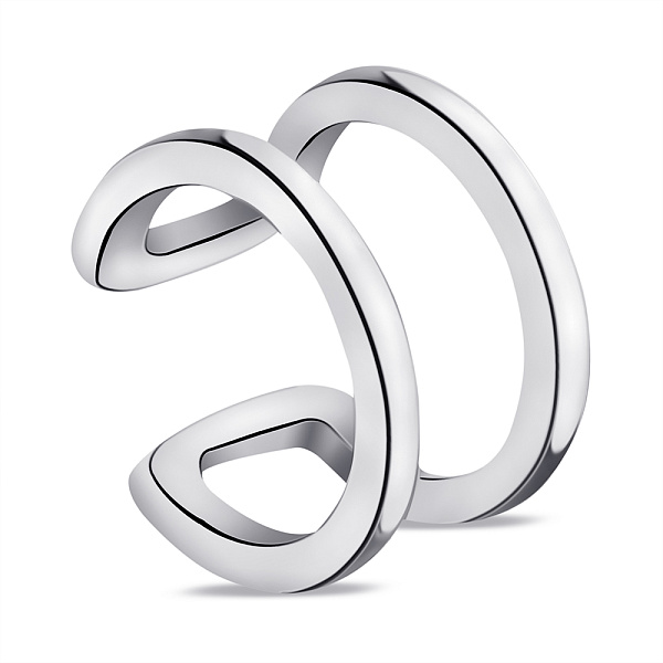 Серебряная серьга-каффа без камней (арт. 7502/51724-ря) – изображение 1