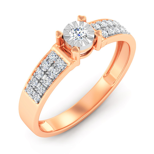 Золотое кольцо с бриллиантами (арт. К011731020) – изображение 1