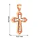 Золотий хрестик з розп'яттям та фіанітами (арт. 501049) – зображення 2