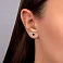 Сережки пусети Лýна з золота з емаллю (арт. 110871ч) – зображення 3