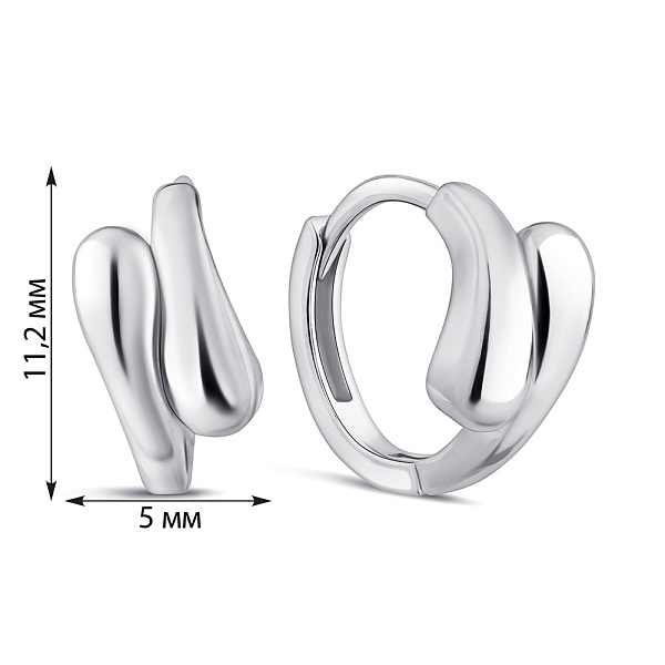 Серебряные серьги-кольца (арт. 7502/10036/10) – изображение 2
