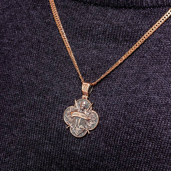 Золотий підвіс Слава Україні (арт. 440949ч) – зображення 4