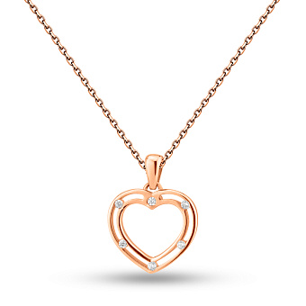 Фото Колье Сердце из красного золота (арт. 352393)