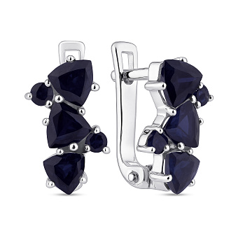 Серьги из серебра с сапфиром (арт. 7502/2112686Спс)