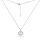 Серебряное колье Сердце с жемчугом и с фианитами (арт. 7507/2270жб) – изображение 2