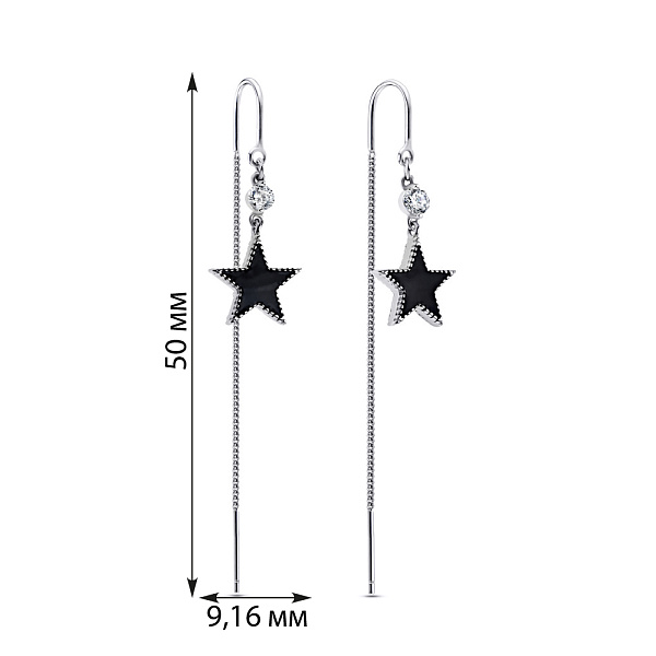 Срібні сережки Trendy Style з фіанітами (арт. 7502/3204еч) – зображення 2