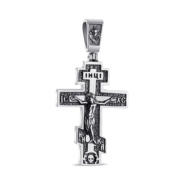 Серебряный нательный крестик с распятием (арт. 7904/007пю) – изображение 1