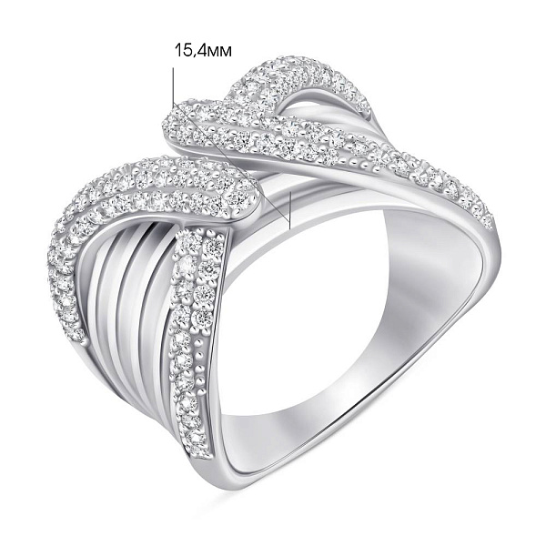 Серебряное кольцо с фианитами (арт. 7501/6884) – изображение 2