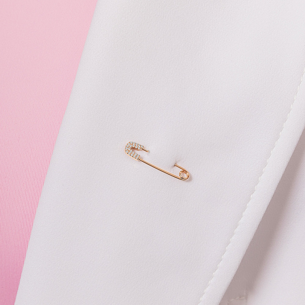 Булавка из красного золота з фіанітами (арт. 6106670101) – изображение 2