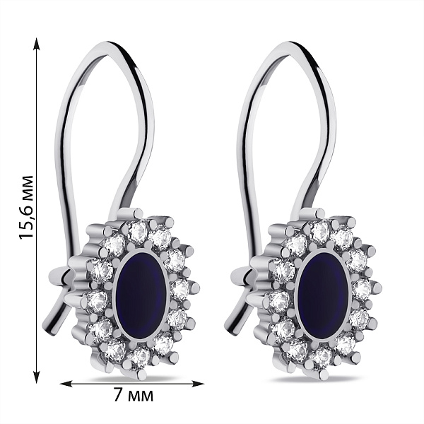 Серебряные детские серьги с фианитами (арт. 7502/9755ес) – изображение 2