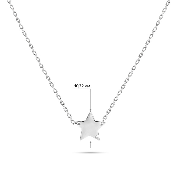 Срібне кольє «Зірка» (арт. 7507/961) – зображення 3