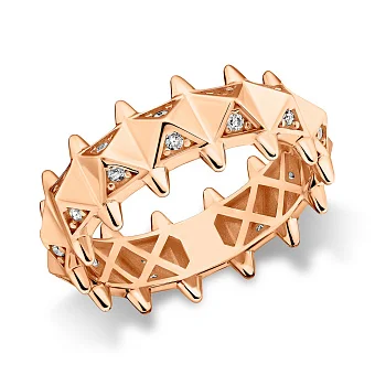 Золота каблучка з фіанітами (арт. 156333)