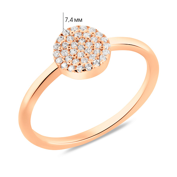 Золотое кольцо с россыпью камней (арт. 151486) – изображение 5