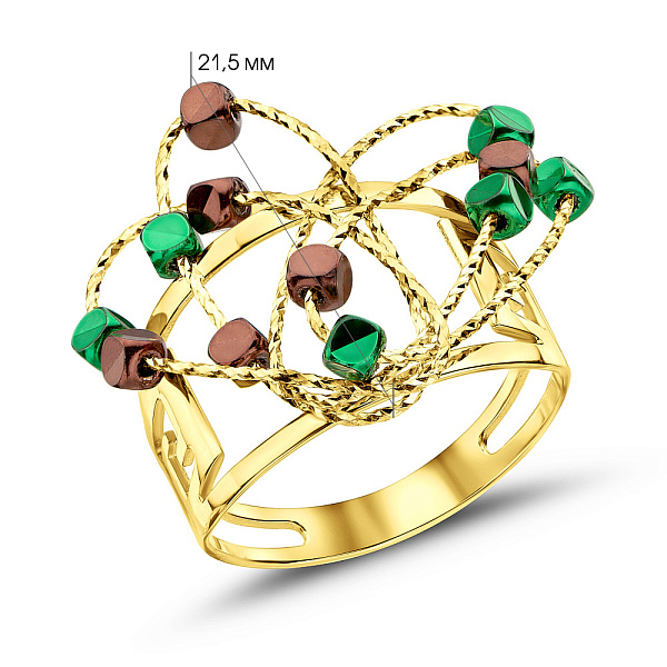 Кольцо из желтого золота Francelli (арт. 156125жзкр) – изображение 7