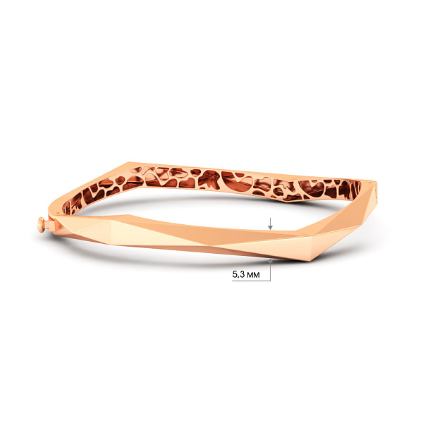 Жесткий золотой браслет (арт. 340119) – изображение 2