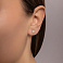 Сережки-пусеты из желтого золота с фианитами (арт. 110634ж) – изображение 2