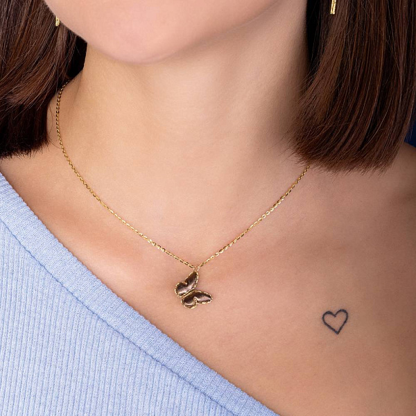 Золотое колье Бабочка Francelli (арт. 352450жкр) – изображение 3