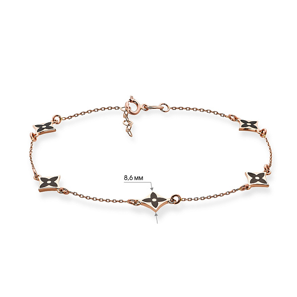 Золотий жіночий браслет з емаллю (арт. 324467еч) – зображення 3