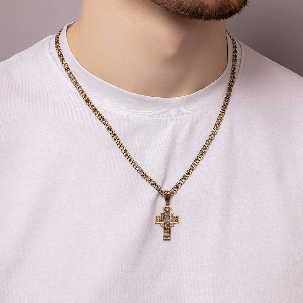 Золотой крестик с распятием (арт. 501683/35ч) – изображение 4