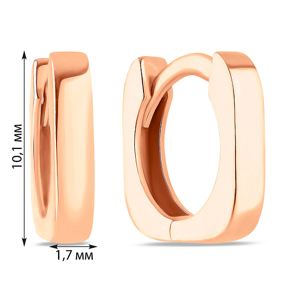 Золотые серьги без камней (арт. 109297/10) – изображение 6