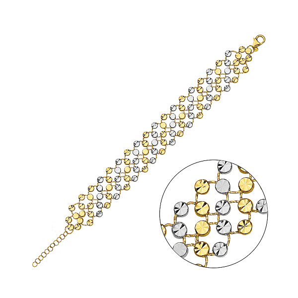 Браслет из желтого и белого золота Francelli (арт. 3261238жб) – изображение 1