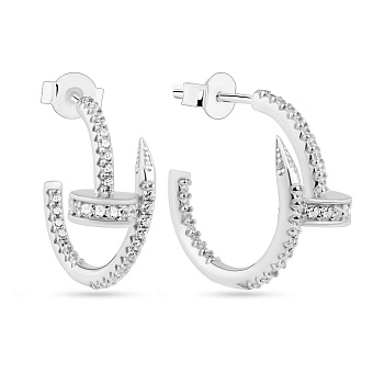 Срібні сережки-пусети (арт. 7518/6407)