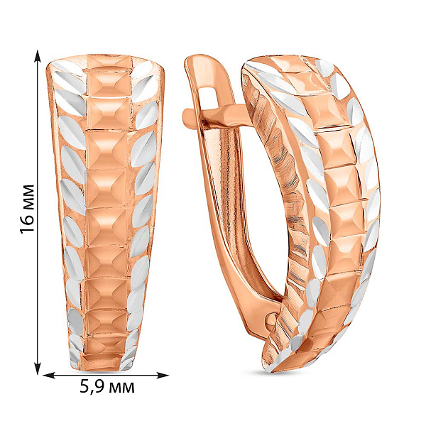 Золотые серьги без камней (арт. 121234) – изображение 3