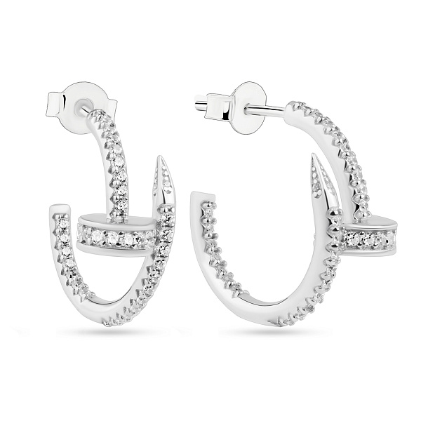 Серебряные серьги-пусеты (арт. 7518/6407) – изображение 1