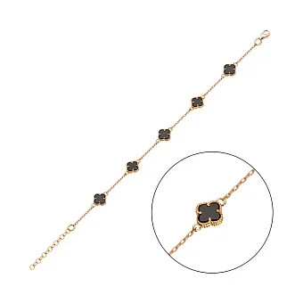 Золотий браслет з оніксом (арт. 321957/7о)