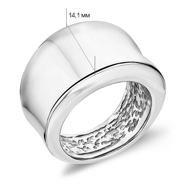 Широкое кольцо из белого золота Francelli (арт. 155745б) – изображение 2