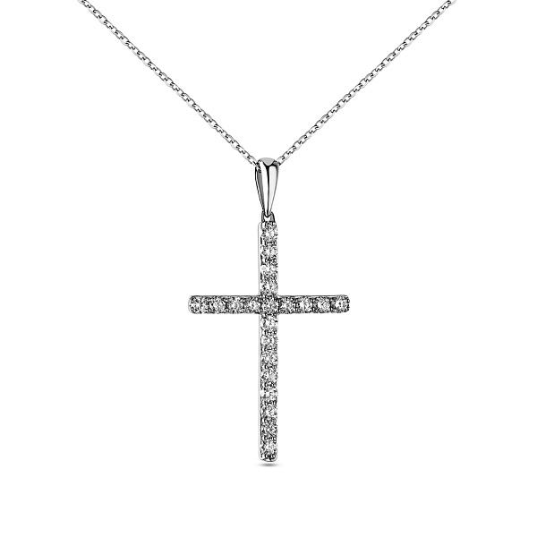 Золоте кольє Хрестик з діамантами (арт. Ц341191050б) – зображення 1