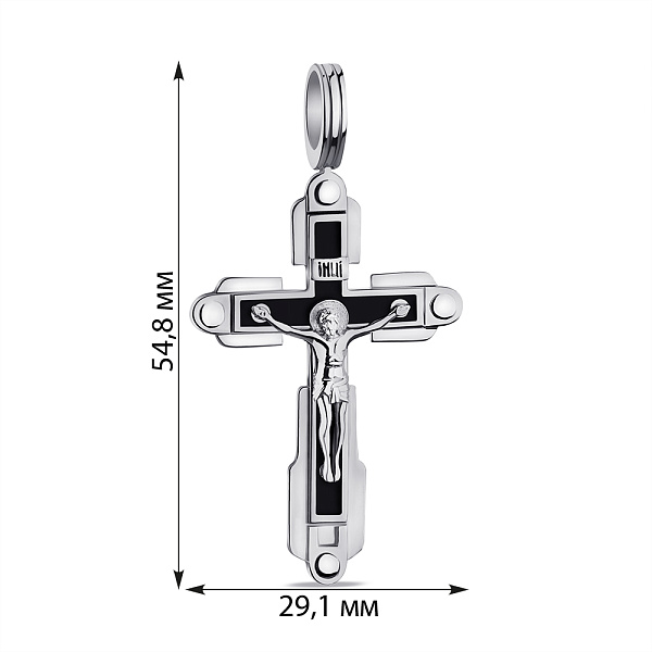 Серебряный крестик без камней  (арт. 7504/2-1294.0.2) – изображение 2