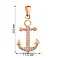 Золотий кулон Якір з фіанітами (арт. 423926) – зображення 2