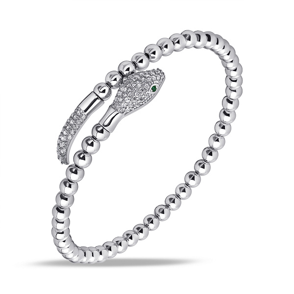 Серебряный браслет Змея с альпинитами и фианитами (арт. 7509/4807аз) – изображение 1