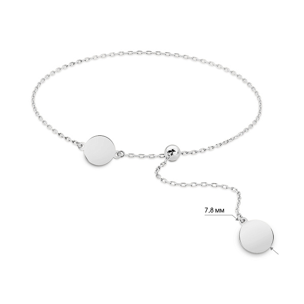 Золотий браслет FLY с монетками (арт. 326809/8б) – изображение 2