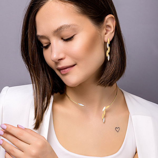 Серьги из желтого золота Francelli (арт. 1091341жп) – изображение 3