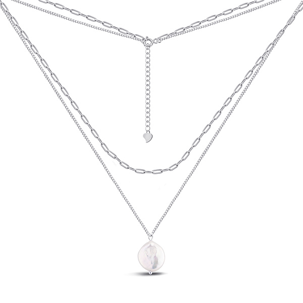 Кольє зі срібла з перлиною (арт. 7507/2187134жб) – зображення 2