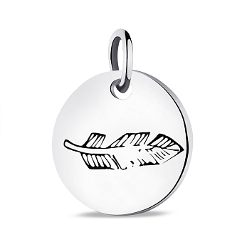 Серебряный кулон без камней (арт. 7503/3977/10)