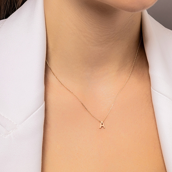 Колье из красного золота Буква А (арт. 360171) – изображение 3