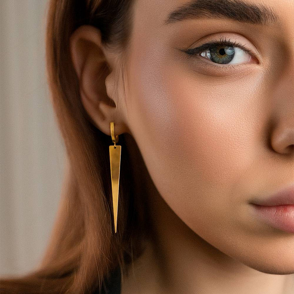 Золоті сережки з підвісками (арт. 105329ж) – зображення 2