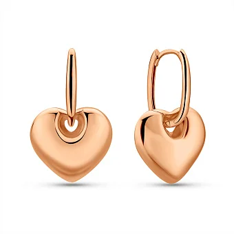 Серьги трансформеры из красного золота (арт. 1091946)