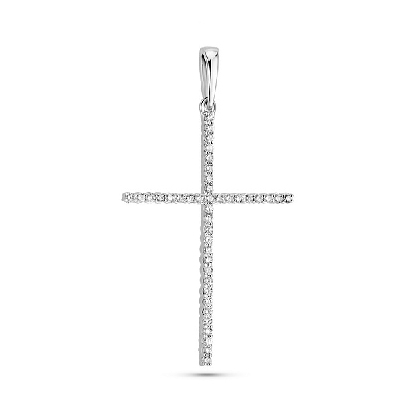 Золотой крестик с бриллиантами (арт. П341667015б) – изображение 1