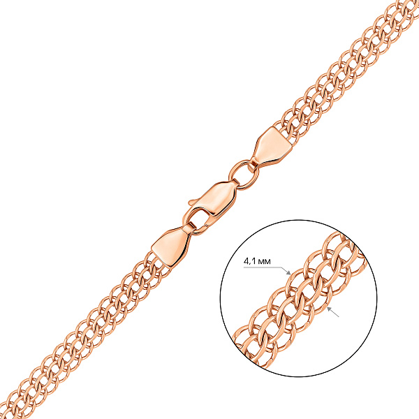 Ланцюжок золотий плетіння Пітон (арт. цр3056-045) – зображення 2