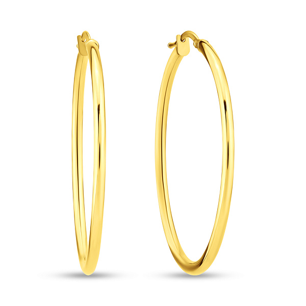 Серьги-кольца из желтого золота (арт. 100742/45ж) – изображение 1