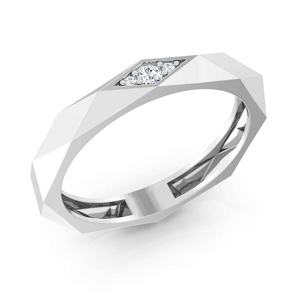 Кольцо из белого золота с бриллиантами (арт. К011657005б) – изображение 1