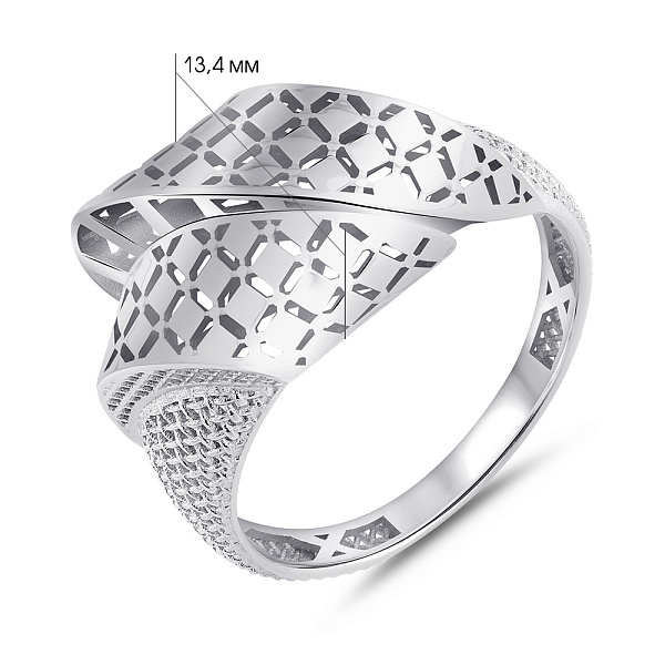 Массивное серебряное кольцо без камней (арт. 7501/8282) – изображение 2