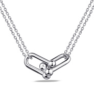 Серебряное колье Trendy Style без камней (арт. 7507/1589)