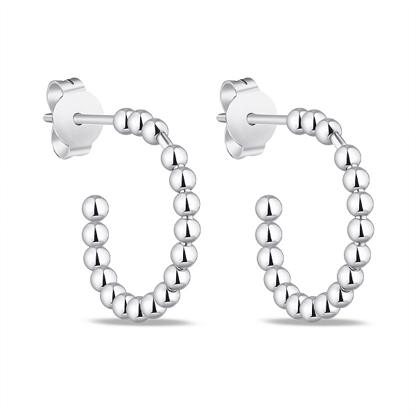 Пусеты из серебра без камней (арт. 7518/6419) – изображение 1