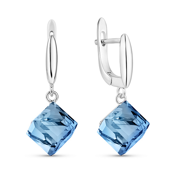 Срібні сережки з альпінітом (арт. 7502/10144аг) – зображення 1