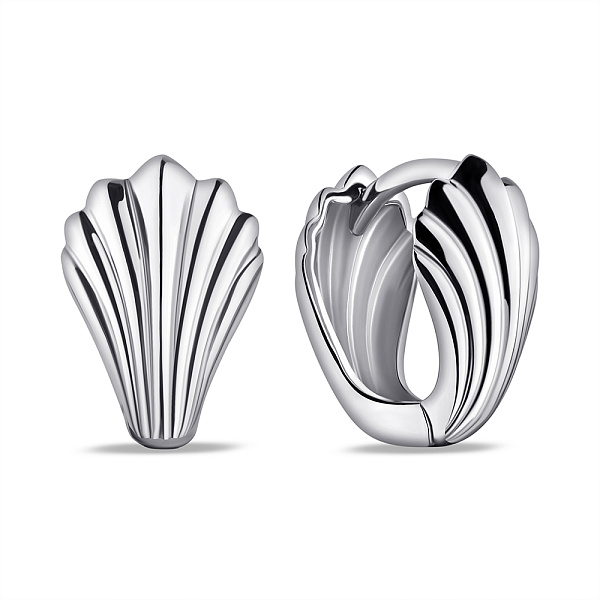 Серебряные серьги без камней (арт. 7502/9845) – изображение 1